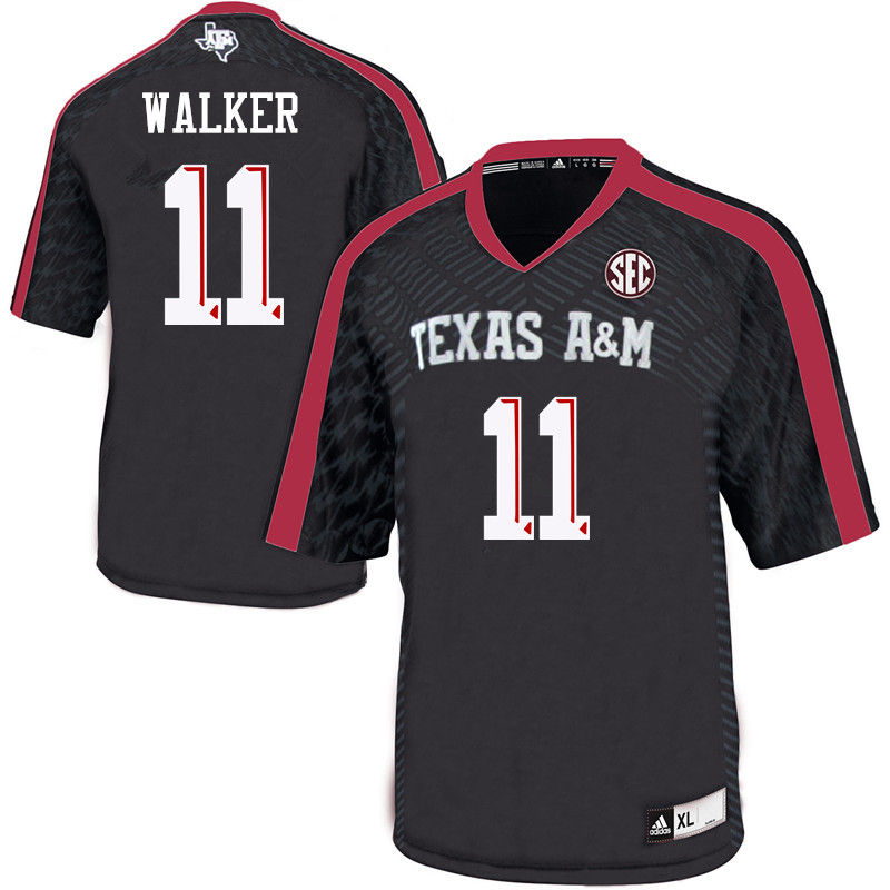 Men #11 Derel Walker Texas A&M Aggies College Football Jerseys-Black